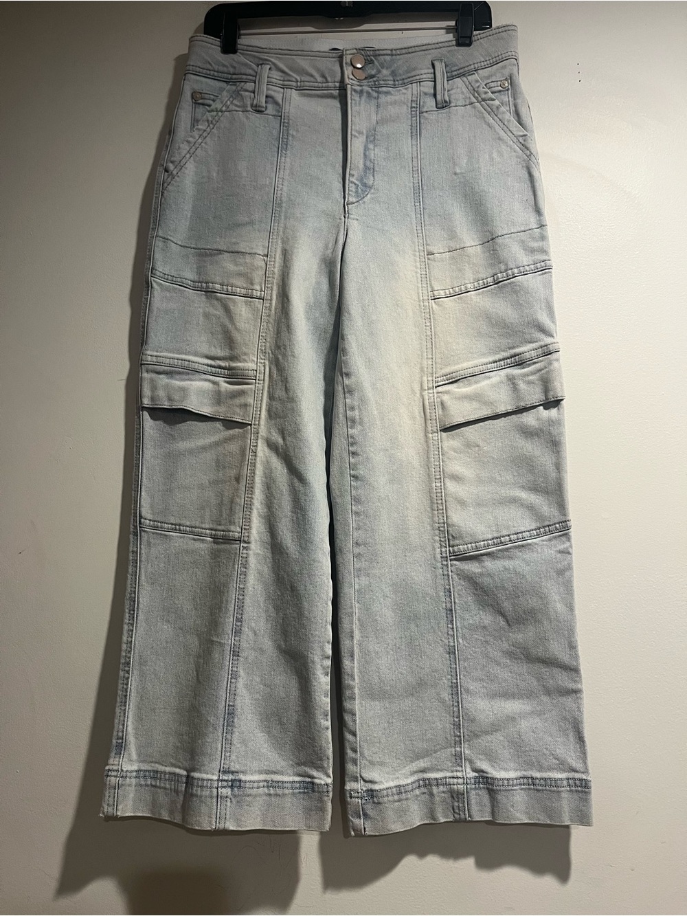 DEMOCRACY Wide leg utility cropped jeans